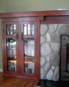 custom fireplace mantle cabinetry